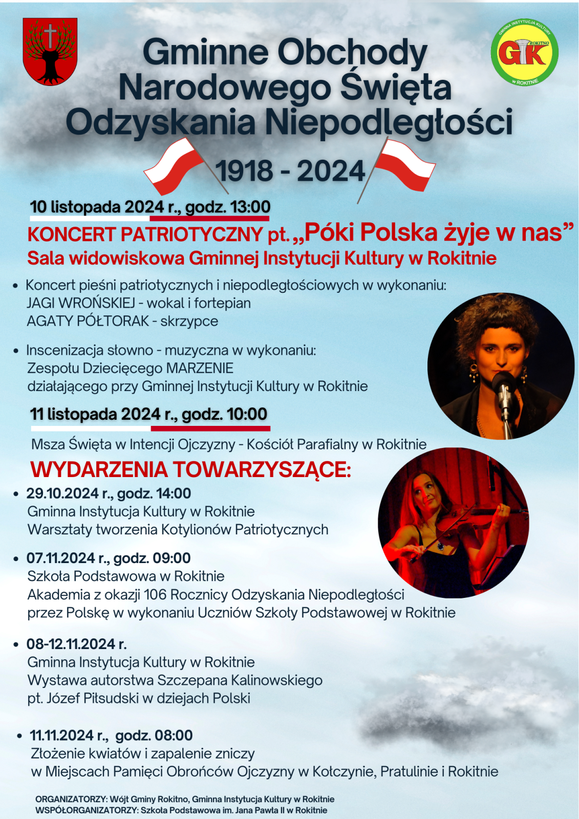 Plakat Gminnych Obchodów Narodowego Święta Odzyskania Niepodległości
