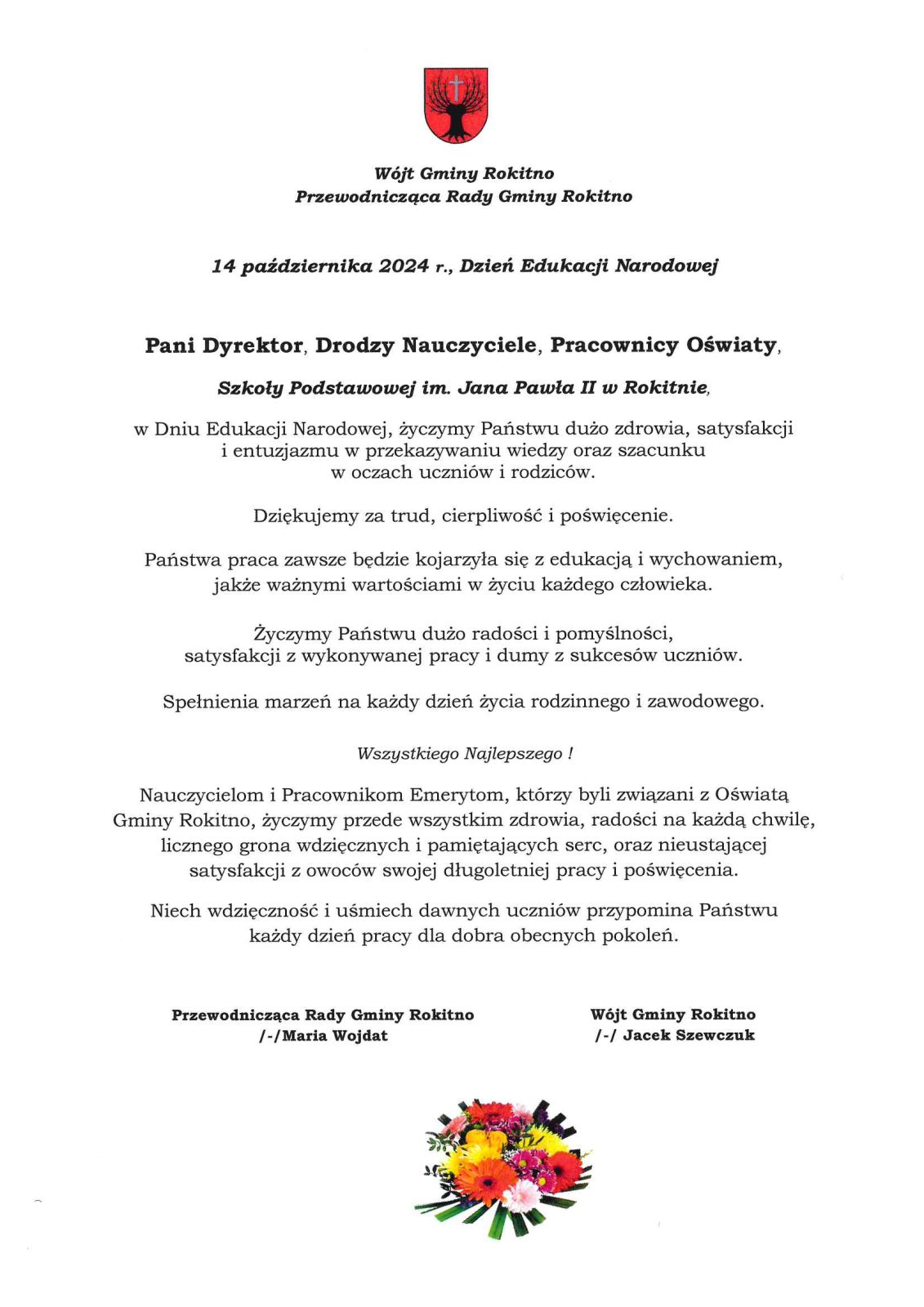 Życzenia z okazji dnia nauczyciela