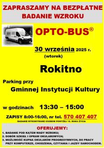 OPTO-BUS Bezpłatne badanie wzroku 