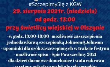 Festyn w ramach Narodowego Programu Szczepień #SzczepimySię z KGW 29 sierpnia 2021 (niedziela)