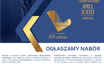 Ambasador Województwa Lubelskiego 2021 XXIII edycja - Ogłaszamy Nabór