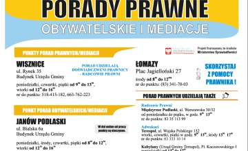 Bezpłatne Porady prawne obywatelskie i mediacje