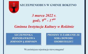 Szczepieniobus w Gminie Rokitno Szczepionki: Pfizer i Johnson & Johnson